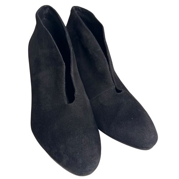 Eileen Fisher Inman Ankle Boots Black Suede Leather Women Sz 8 Career Witchy - Picture 16 of 16